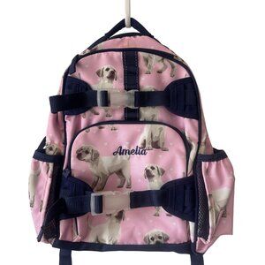 Pottery Barn Mackenzie Pink Navy Puppy Backpack "Amelia"